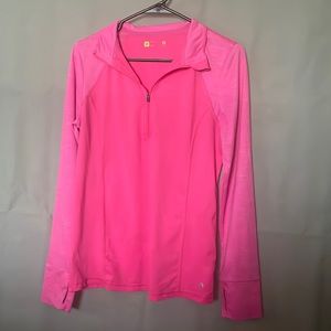 Pink quarter zip